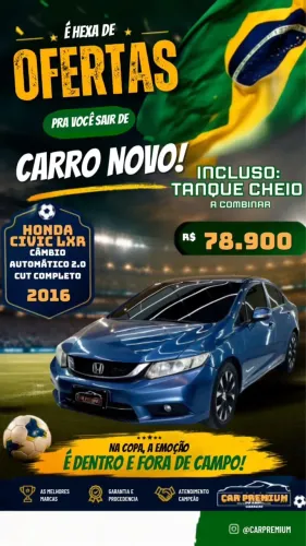 Honda Civic Sedan LXR 2.0 Flexone 16V Aut. 4P 2016