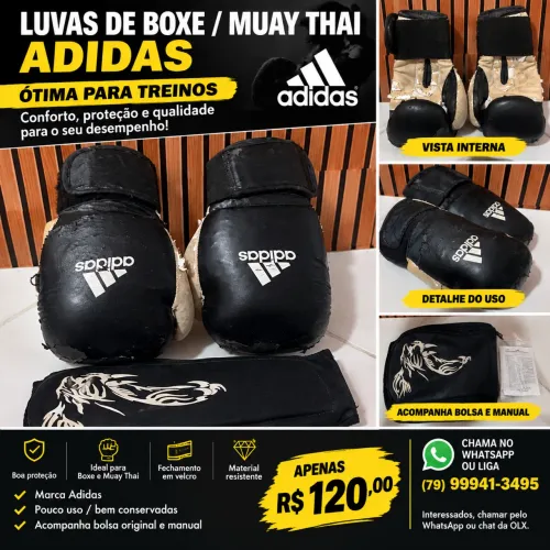 Luva original de Box // Muay thai, com marcas de uso.