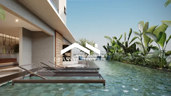 Studio mobiliado em Uberlândia/MG  43 m², alto padrão, lazer completo.