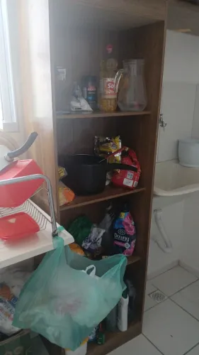 Armário de cozinha aberta
