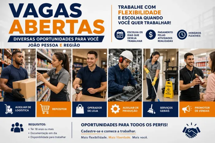 Ganhe Renda com Horários Flexíveis - Vagas Disponíveis