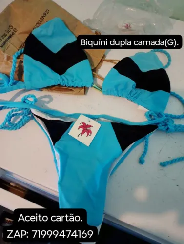 Biquíni com tecido dupla camada.