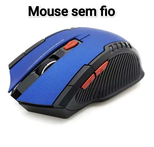 Mouse sem fio Azul para PC notebook TV e outros Novo