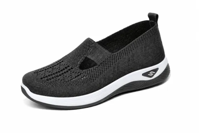 Tênis Slip On Feminino Confortável de Malha - Super Leve e Moderno