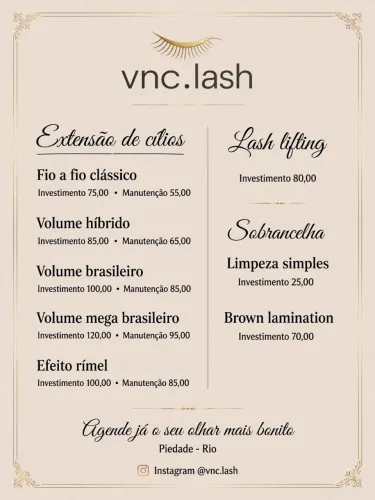 Lash designer e designer de sobrancelhas 