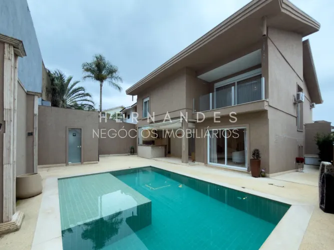 Casa semi mobiliada para locação no Residencial 9 Alphaville ? 4 dorms, 2 suítes, piscina 