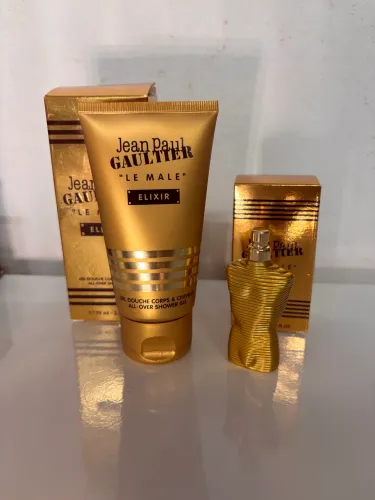 Perfume Jean Paul Gaultier - Le Male Elixir e Gel de cabelo/corpo