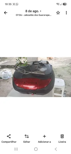 Baú Traseiro Pro Tork Preto para Moto + Suporte