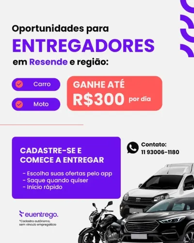 Procura-se entregador para Resende - RJ e região