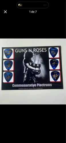 Guns N' Roses Display Com 6 Palhetas Importado Inglaterra