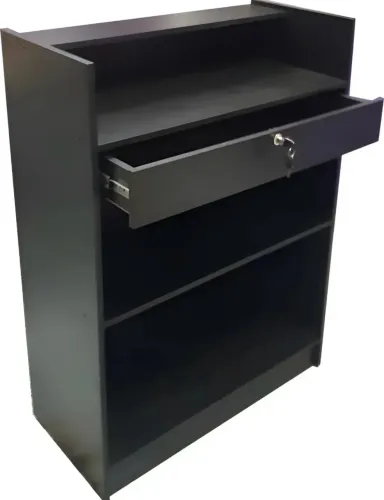 Balcão recepção preto - semi novo