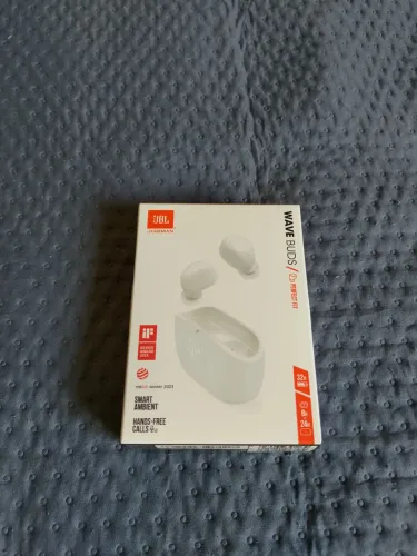 Fone JBL sem fio Branco estojo