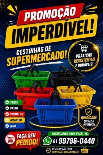 Cestinha para supermercado 