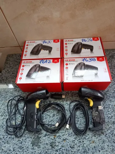 Vendo lote com 4 leitores de código de barras c3tech lb-w200, sem fio. Valor unitário leia