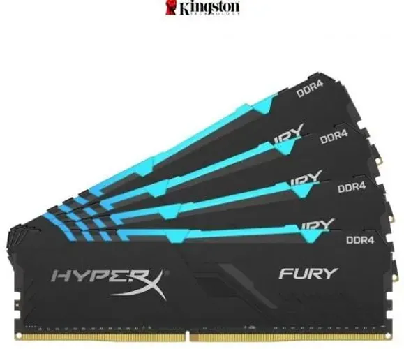 Kingston Memória HyperX Fury RGB DDR4 64GB (4x16GB) 3200Mhz