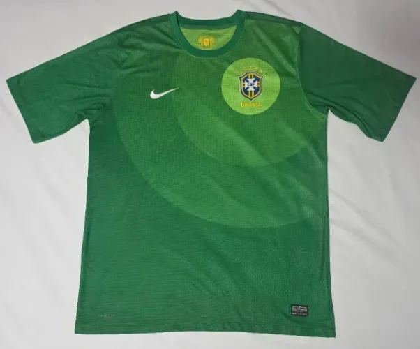 Linda Camisa de Goleiro da Seleção Brasileira 2012 Nike Verde Futebol