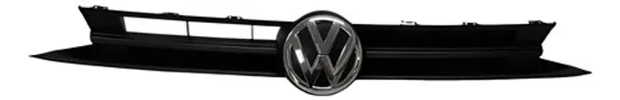 Grade Parachoque Dianteiro Volkwagen Polo 2018 Detalhe Preto Ambos Lados
