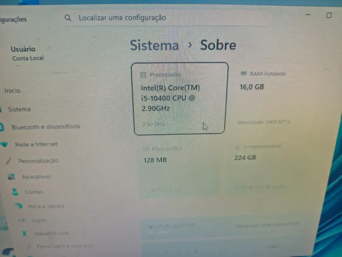 Computador Core i5 10° geração