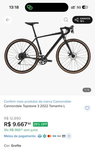 Bicicleta gravel cannondale