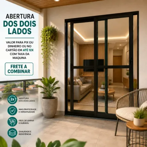 porta 210x180 com 2 folhas premium preta pagamento na entrega