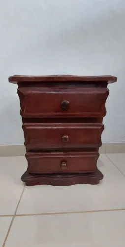 Criado Mudo, Mesa de Cabeceira de Madeira Rústico