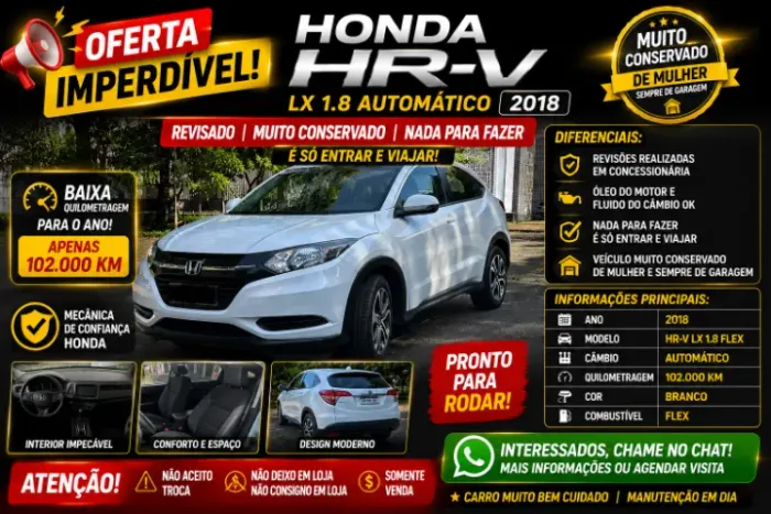 Honda HR-V LX 1.8 Flexone 16V 5P Aut. 2018