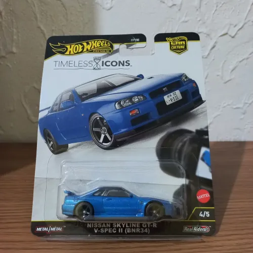 Nissan Skyline GTR R34 Azul - Hotwheels Timeless icons