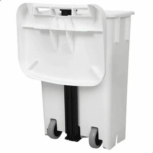 Lixeira 100 litros com pedal e rodas (BRALIMPIA) 