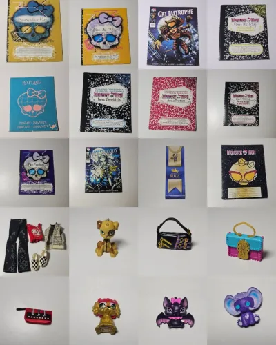 Acessórios diários pets bonecas originais Monster high EAH ever after high