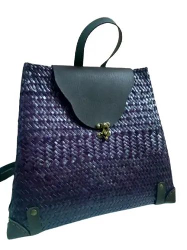 Bolsa Mochila De Palha Artesanal Tailândia