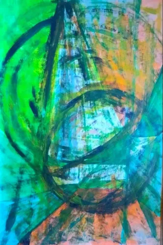 Quadro - pintura moderna em acrílico sobre papel 350gr 66,5cmx 96,5cm