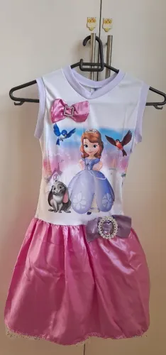 ROUPA VESTIDO PRINCESA SOFIA COM SAIA DE TULE