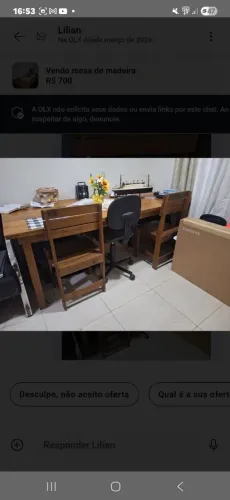 Vendo mesa de madeira macissa
