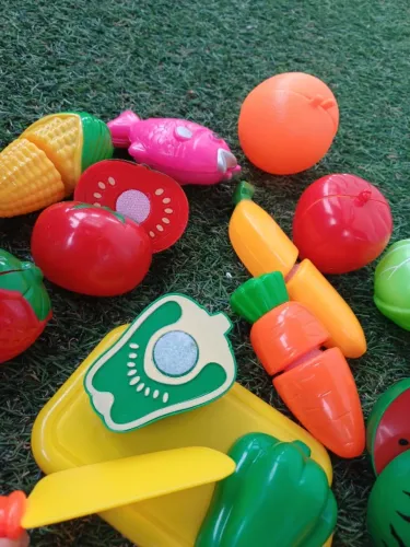 Frutas e pizza de velcro
