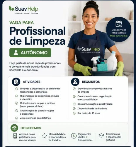 Profissional de limpeza (Afirmativa para mulheres)