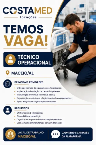 TEMOS VAGA AUXILIAR DE LOGÍSTICA E MANU DE EQUIP MÉDICOS