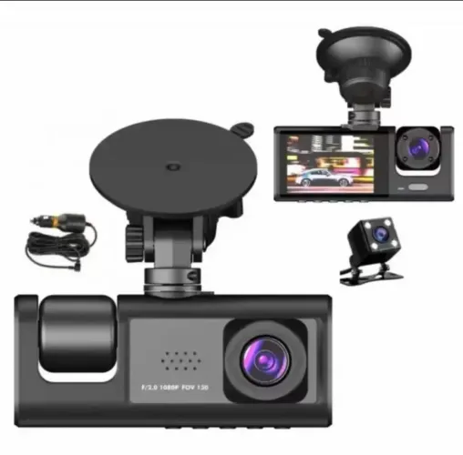 Dashcam 3 em 1 câmera para carro