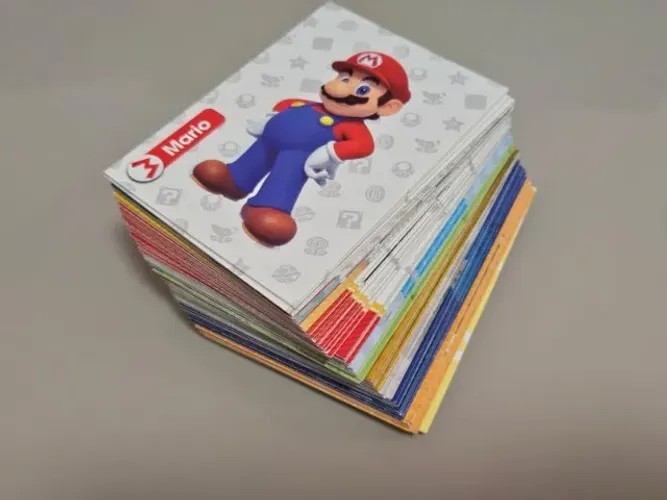 Lote 180 Cards sem Repetição Super Mario Trading Card Panini