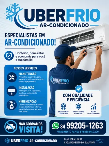 CONSERTO, INSTALAÇÃO E HIGIENIZAÇÃO DE AR CONDICIONADO EM UBERLÂNDIA