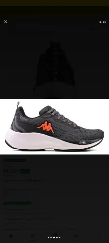 Tênis kappa pulse rx unissex corrida conforto