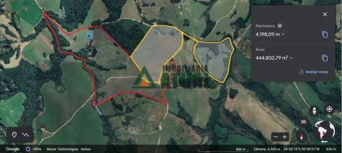 EXCELENTE ÁREA RURAL COM 18,4 ALQUEIRES A VENDA EM RESERVA PR.