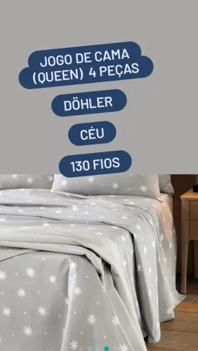 Jogo de Cama (Queen) Döhler Céu 130 fios 4 peças