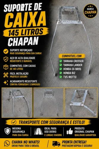 Escapamentos e suporte para caixa 145l