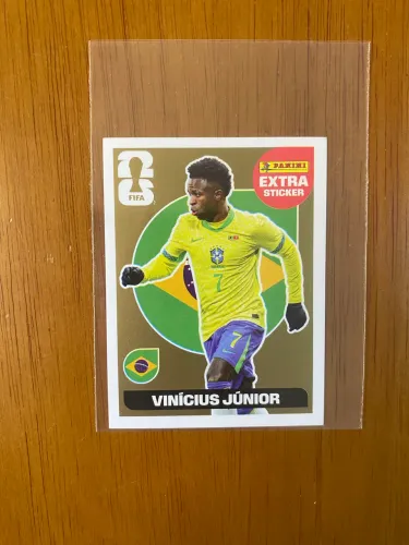 Figurinha Extra Vinicius Júnior Vini Ouro Legend Gold Panini