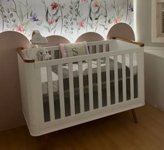 Berço 2x1 vira mini cama Puppi Mobile 