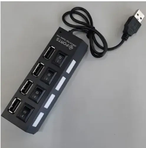 Hub Usb 4 Portas Multiplicador Entrada PC Cabo Extensor 50cm USB 2.0 3.0