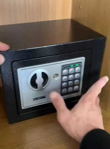 Cofre Digital Eletrônico com Senha + Chave Reserva - Segurança Total para