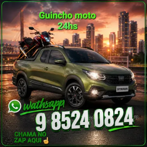 Guincho moto 24hs barato todos bairros dia e noite negócio o melhor valor com vc