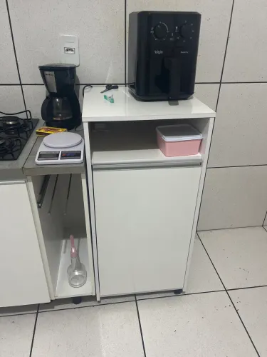 Armario Para Cozinha Esconde Botijão De Gás Com Porta Rodízio