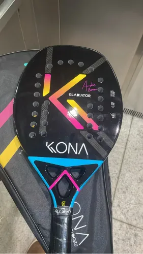 Raquete Beach Tênis Kona Gladiathor Carbono 3k Seminova. Fortaleza